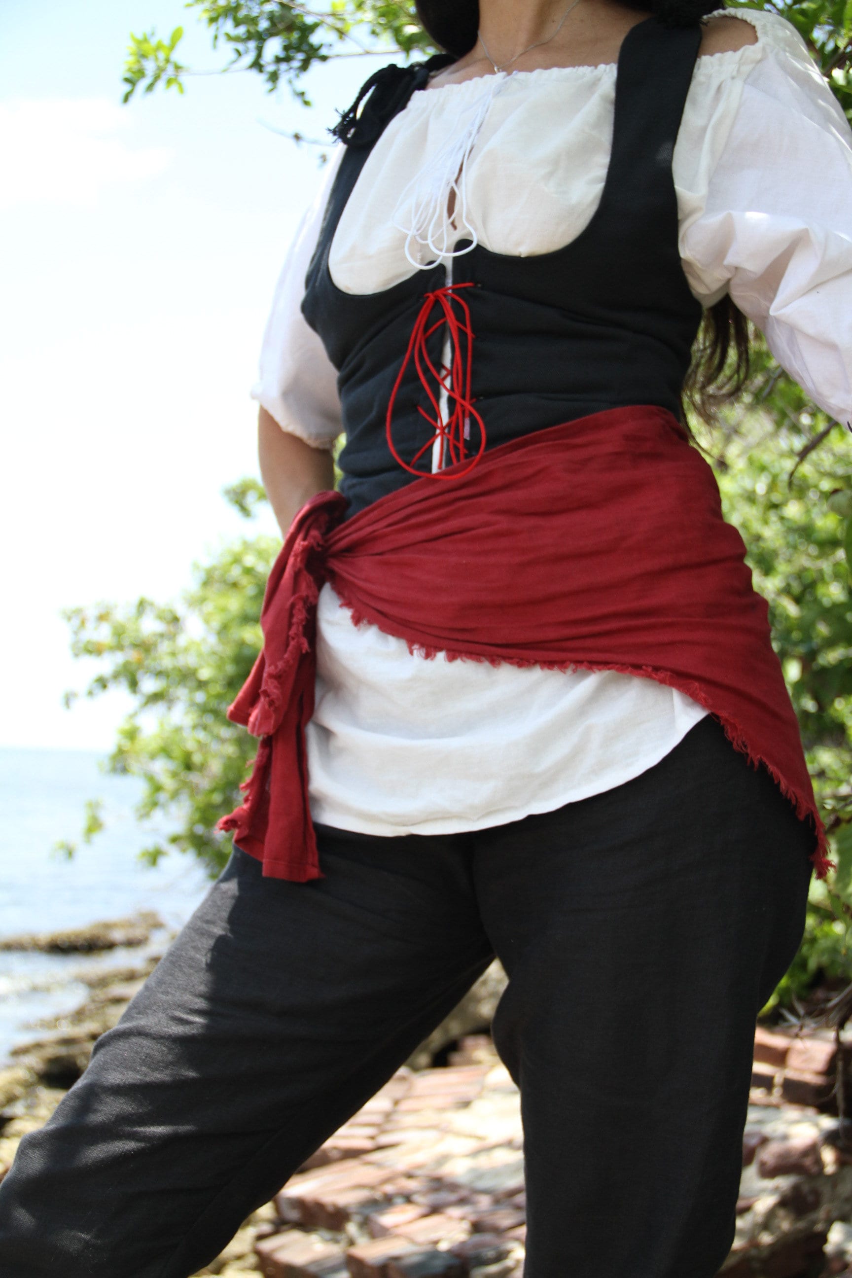Pirate Sash Waist Sash Belt Purple Pirate Sash