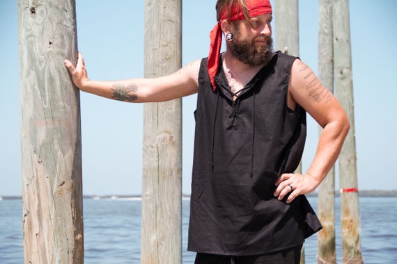 sleeveless pirate shirt