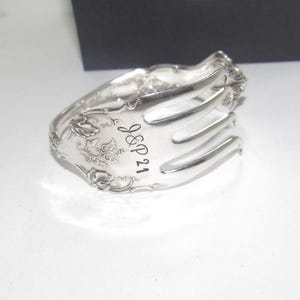 Personalized vintage fork braclet , custom silverware cuff bracelet, uniqe gift for her