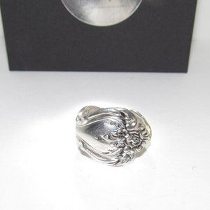 Personalized vintage silverware spoon ring, custom spoon jewelry, wrap spoon ring gift for her
