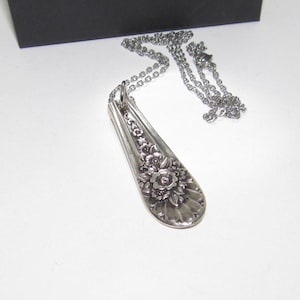 Personalized Vintage silverware spoon necklace, custom personalized hand stamped  silverware jewely, Recycled spoon silverware jewelry