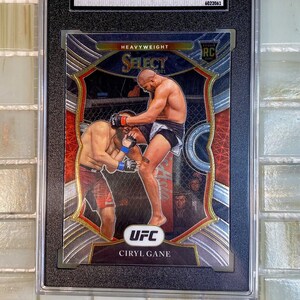 Graded Ciryl Gane Rookie Card Ciryl Gane Prizm Card Graded Card UFC Geschenk für UFC Fan Level SGC Mint 9 Kostenloser Versand überall auf der Welt