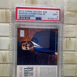 Dr. MartinLuther King Jr. Karte Panini Extrem Seltene Gradierte Karte Goldenes Zeitalter Nachrichtenmacher PSA 9 Karte Kostenloser Versand überall auf der Welt
