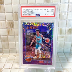 Graded Ja Morant Rookie Card Ja Morant Prizm Rookie Card NBA Hoops Premium voorraad paars Disco Prizm gratis verzending overal ter wereld