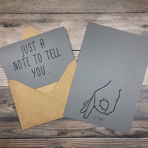 Juste une note pour vous dire, jeu de cercle, carte de farce amusante