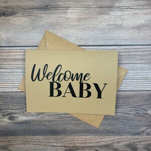 Tarjeta de bienvenida al bebé / Baby Shower / Nuevo bebé / Interior en blanco