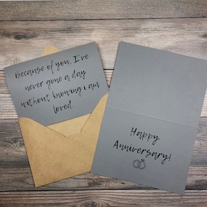 Carte de joyeux anniversaire grâce à vous, je ne suis jamais passé un jour sans savoir que je suis aimé