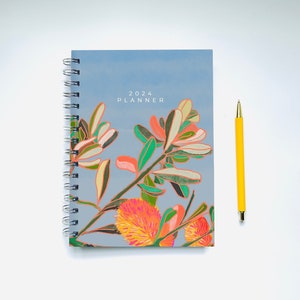 2024 - 2025 Planner, Personalised Diary, Gift planner, bullet journal for gardener, flower lover gift, gift for her