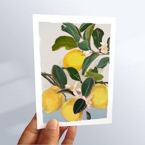 Lemons Greeting Card | Custom card | Personalised Card | Thank you Greeting Card | Birthday Card | fruits Illustration