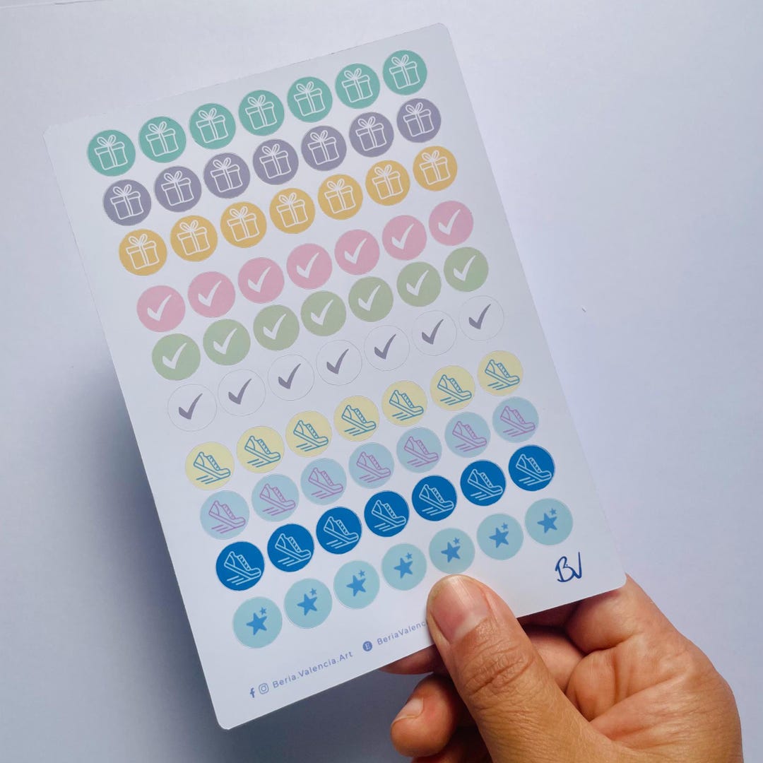 Planner Stickers - Functional Icons for Journals | Birthday & Tick ...