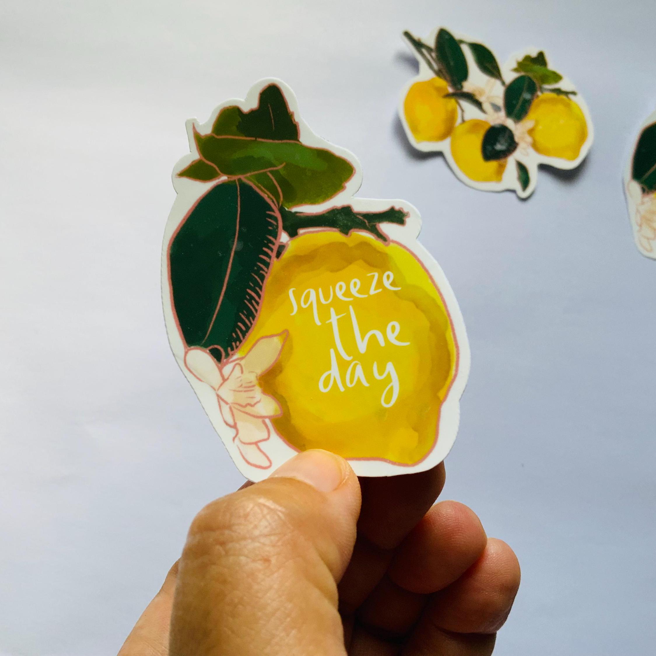 Lemon Vinyl Sticker - Colourful Sticker - Laptop Decal - Journal ...