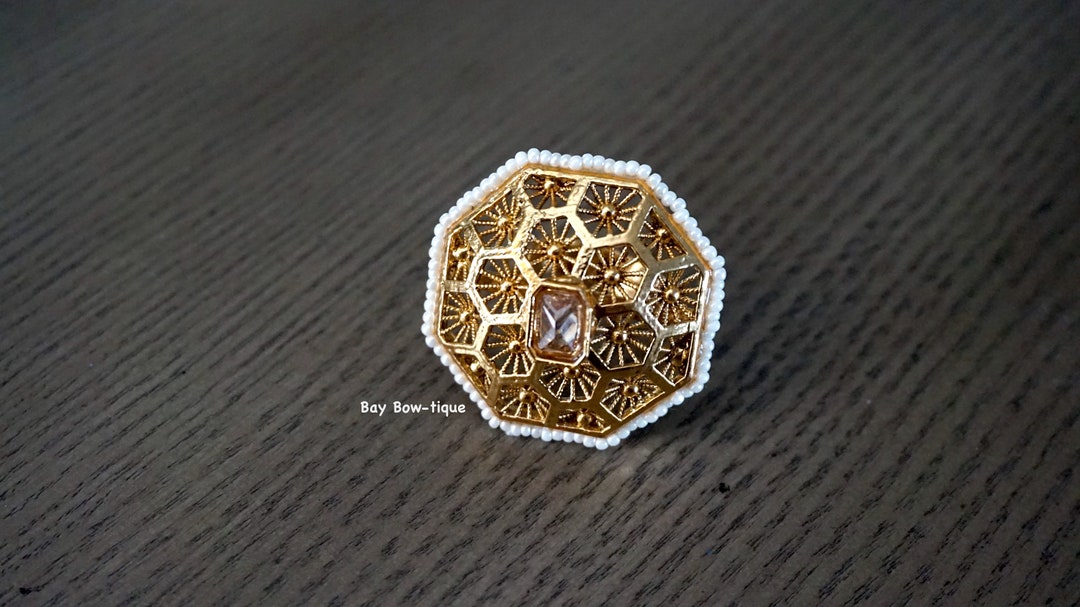 Gold Plated Finger Ring / Indian Finger Ring / Indian Jewelry Etsy