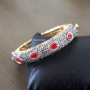 Openable bracelet, Openable bangles, Indian kada, Openable Victorian kada, Indian bangles, Ruby bracelet, Elegant bracelet, Gift for her