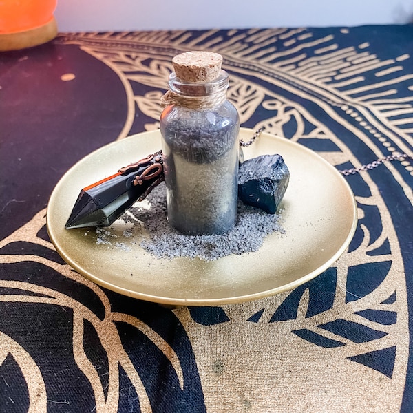 Black Salt for Protection | Witchcraft Supplies | Paganism Supplies | Home Protection | Spell Jar Supplies