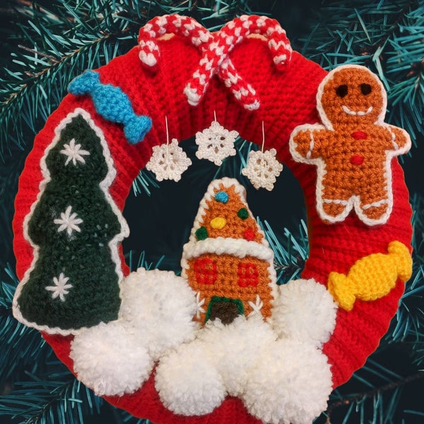 Couronne de Noël au crochet