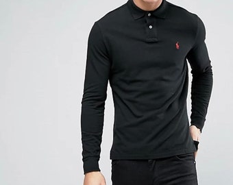 Men's Ralph Lauren Custom Fit  Long Sleeve Polo Shirt