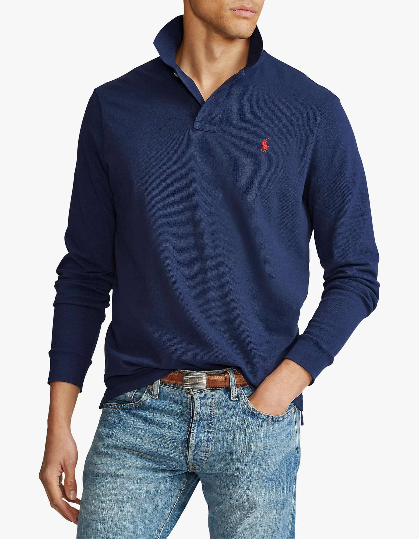 Men's Ralph Lauren Custom Fit Long Sleeve Polo Shirt - Etsy UK