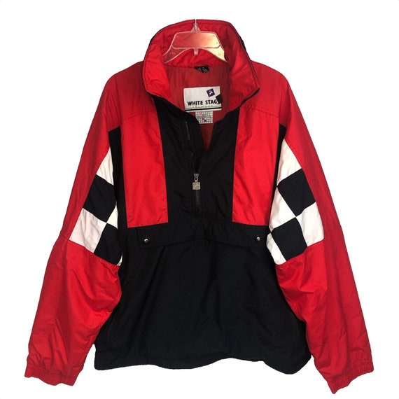 Vintage 90s White Stag Checkered Pullover Jacket