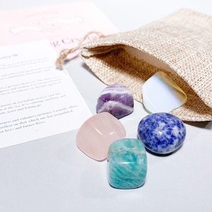 Aquarius Crystal Kit, Healing Crystals, Gift For Crystal Lovers, Zodiac Crystal Kit