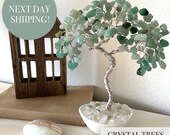 Aventurine Crystal Tree, Tree of Life, Raw Stone Chip Tree, EMF Protection, Natural Gemstone, Lucky Tree, Healing Gemstone Tree, Feng Shui