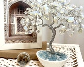 Moonstone Crystal Tree, Chakra Healing Gemstone Tree, Stone of quot new beginnings quot Tree, Wire Sculpture Tree, Tree of Life