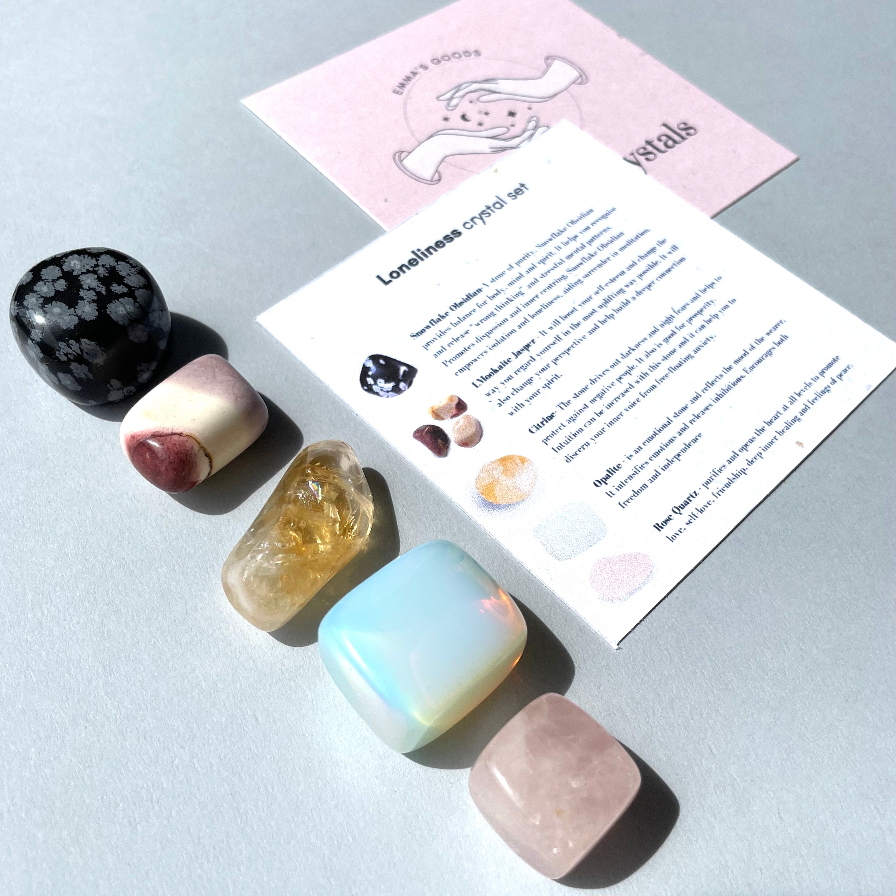 Loneliness crystal Set Healing Crystals Etsy