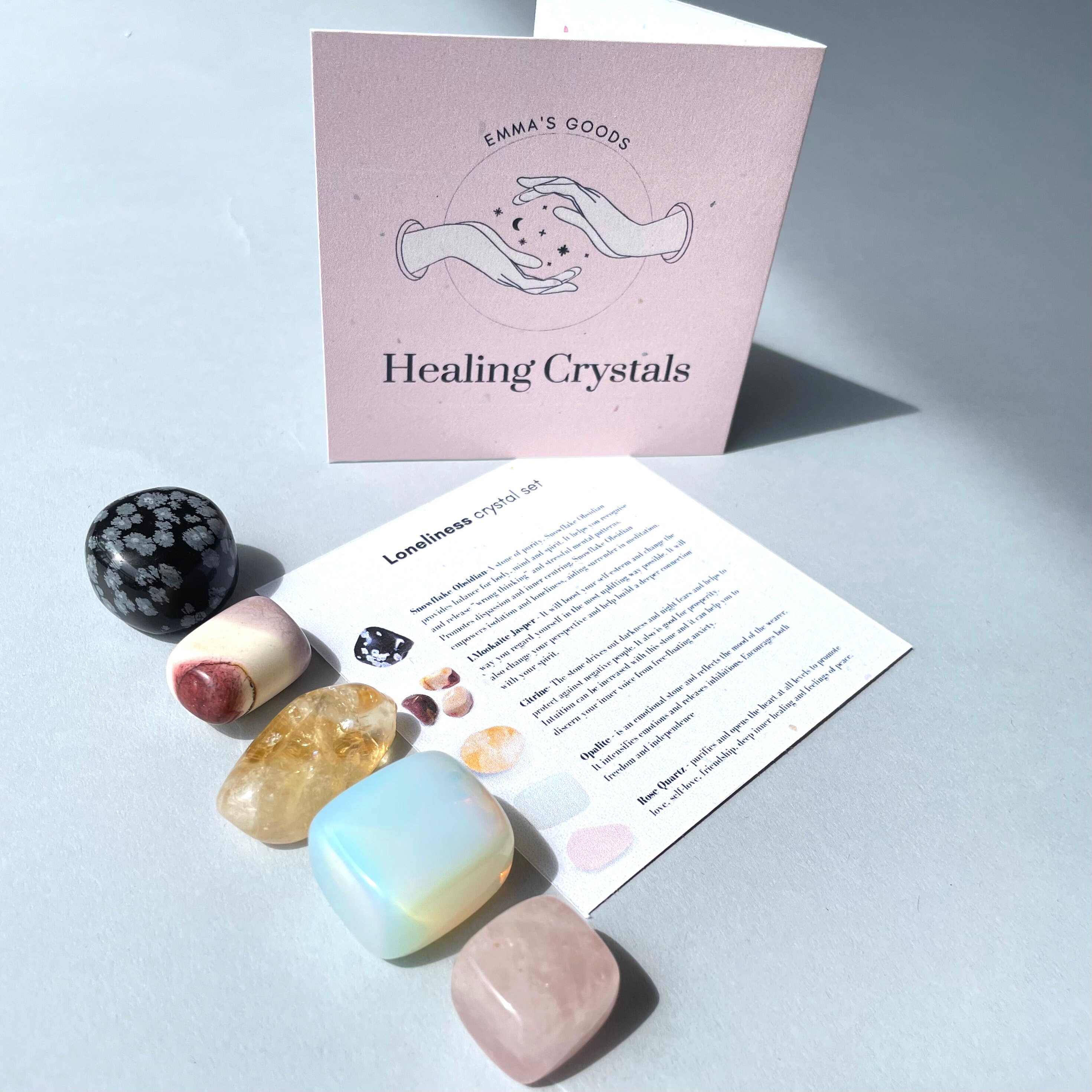 Loneliness crystal Set Healing Crystals Etsy