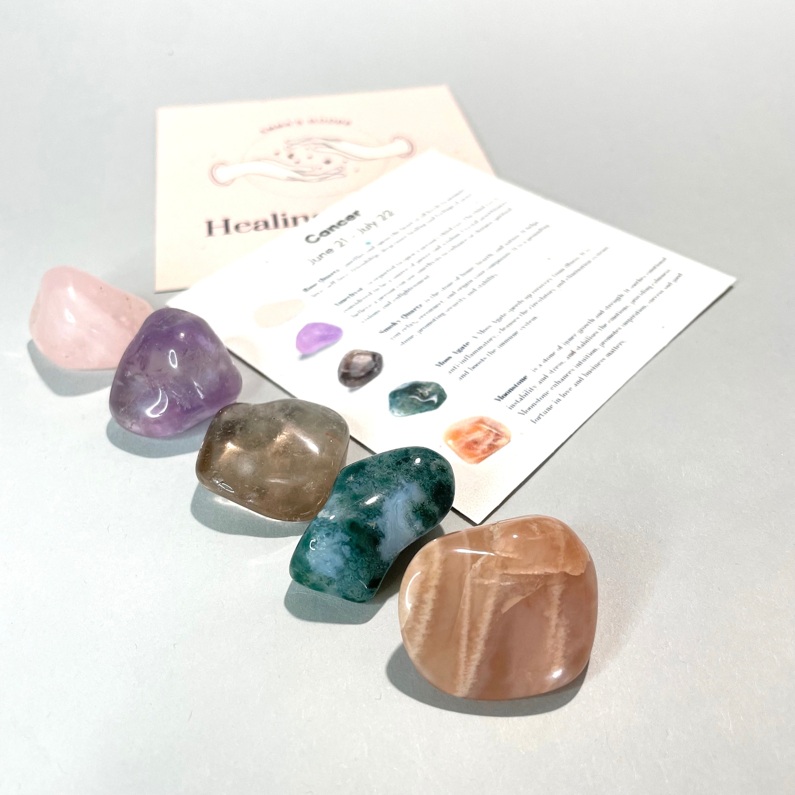 Cancer Crystal Kit Healing Crystals Gift for Crystal Lovers Etsy