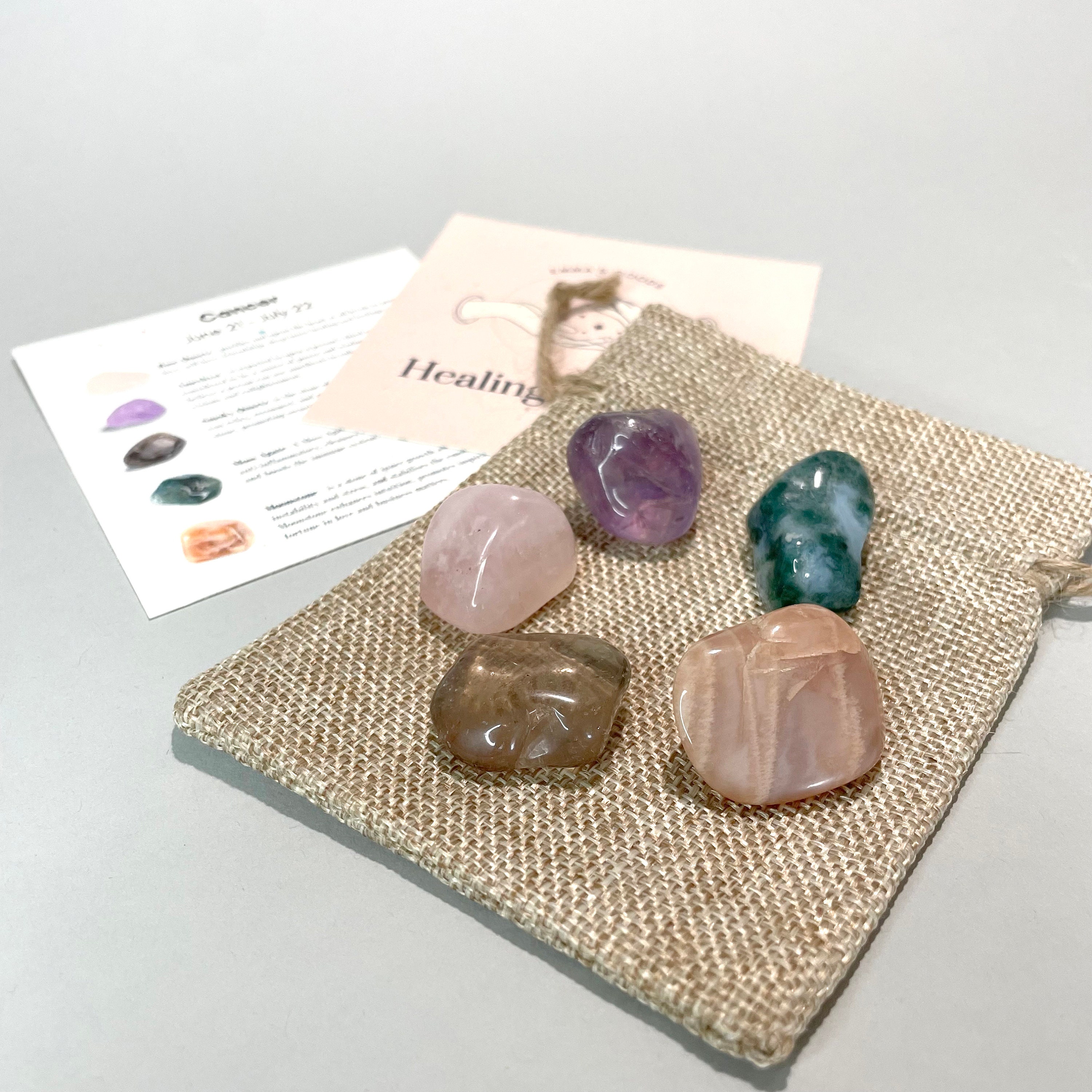 Cancer Crystal Kit Healing Crystals Gift for Crystal Lovers Etsy