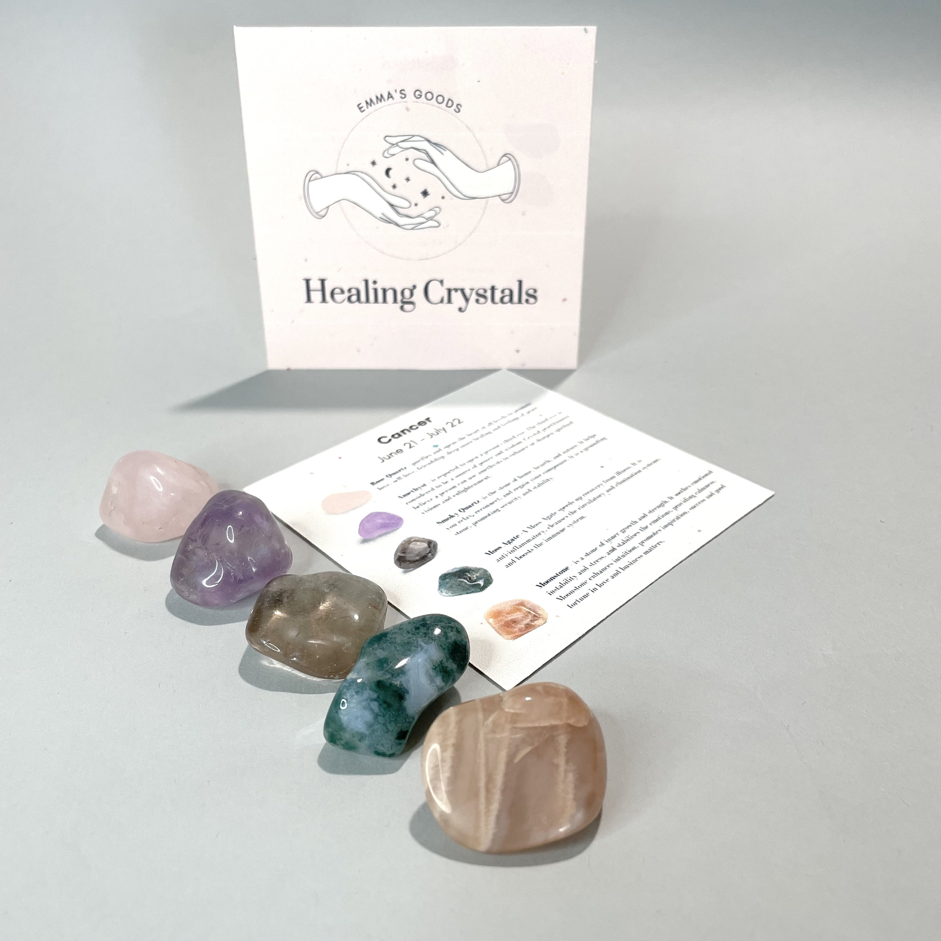 Cancer Crystal Kit Healing Crystals Gift for Crystal Lovers Etsy