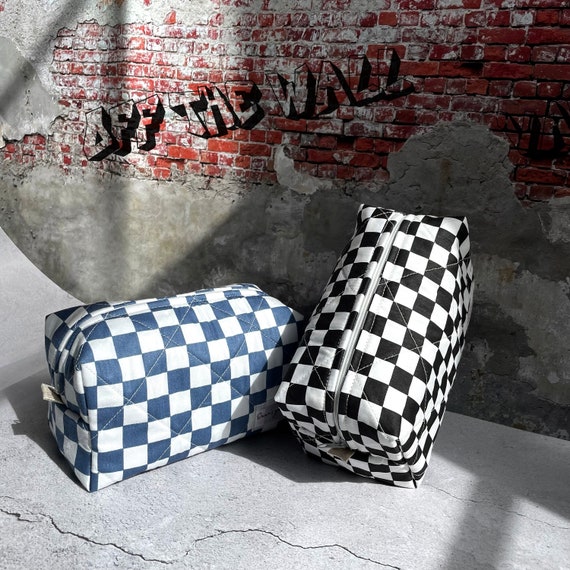 Checkerboard Cosmetic Bag Checkered Makeup Bag toiletry Bag pencil Case travel Bag Etsy Ireland