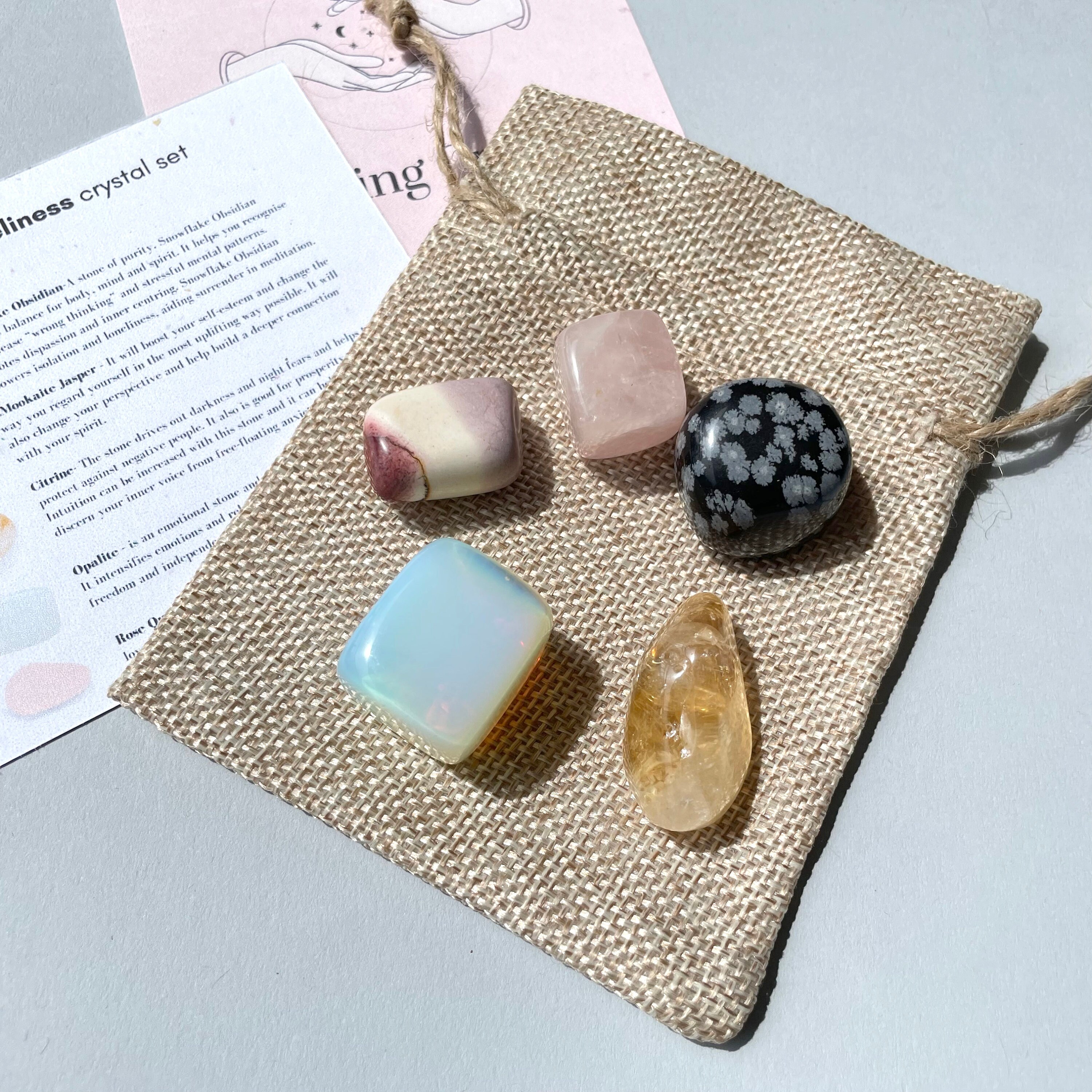 Loneliness crystal Set Healing Crystals Etsy