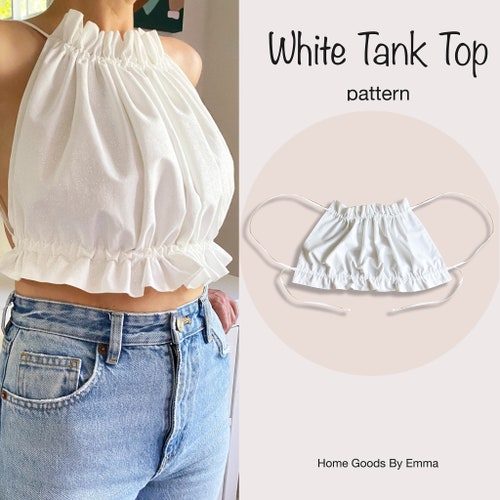 Ruffle Crop Top Pattern Crop Top Digital Pattern PDF Sewing Etsy