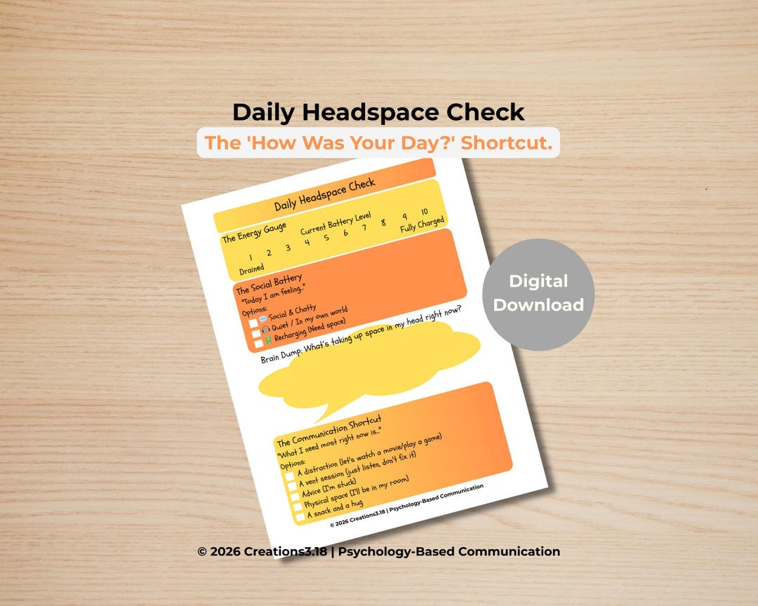 Teen Mental Health Check-in, Emotional Regulation Worksheet (PDF ...