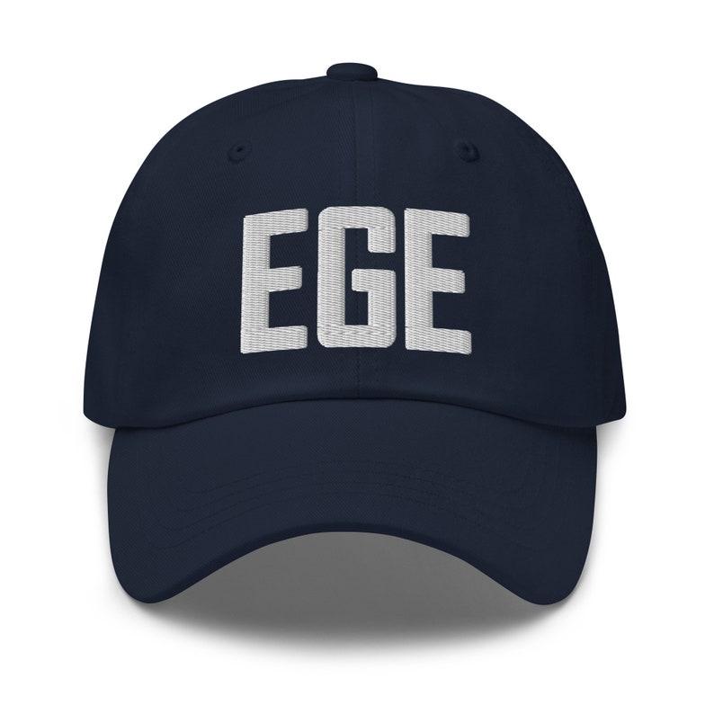 EGE Airport Code Hat Embroidered Hat Dad Hat Vail Colorado Gifts Arapahoe Basin Travel Gift Ski Gifts Baseball Cap image 3