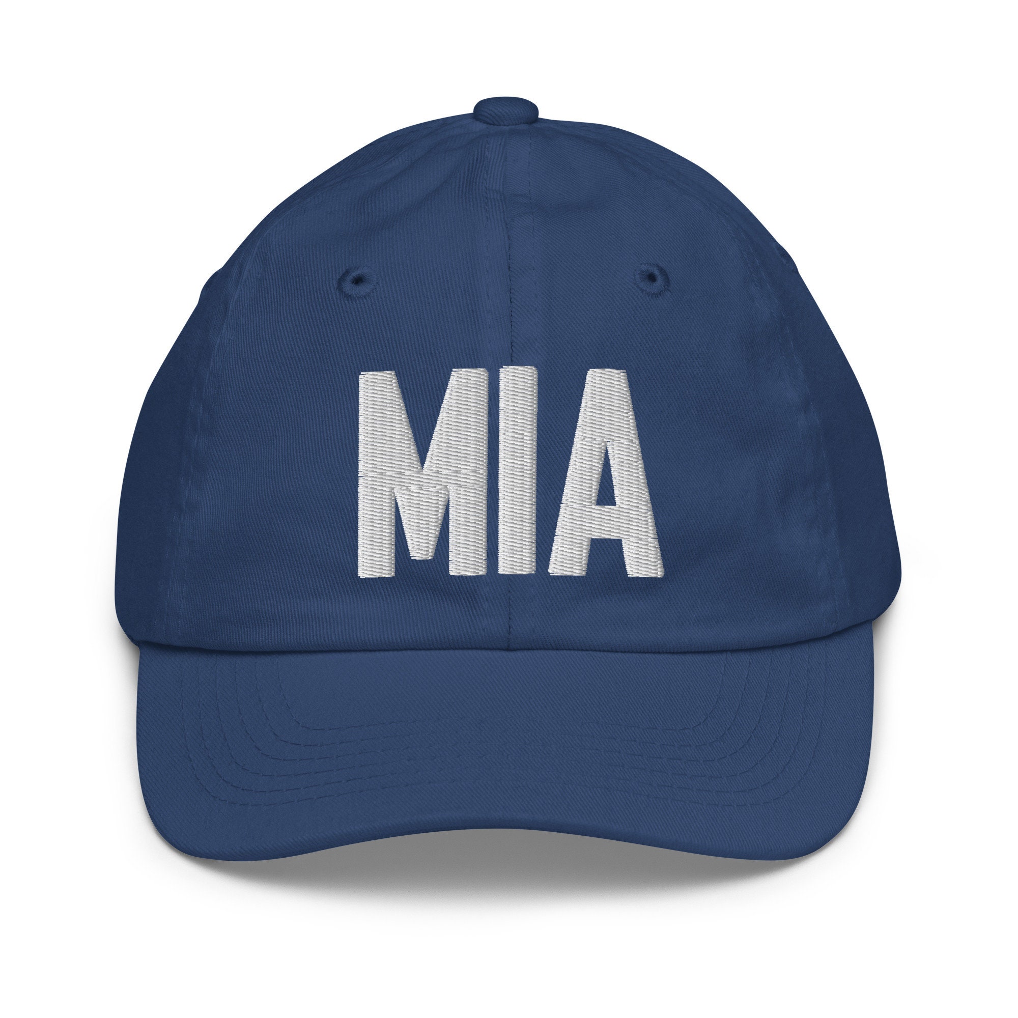 MIA Airport Code Hat Youth Hat Embroidered Hat Miami Florida Travel Gift Baseball Cap Airbnb Host Gift City Hats