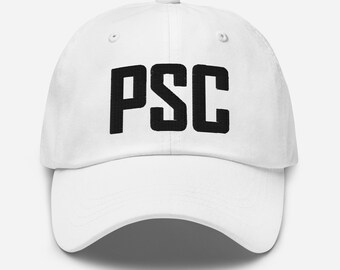 PSC Airport Code Hat Embroidered Hat Dad Hat Pasco Washington Travel Gift Baseball Cap Airbnb Host Gift