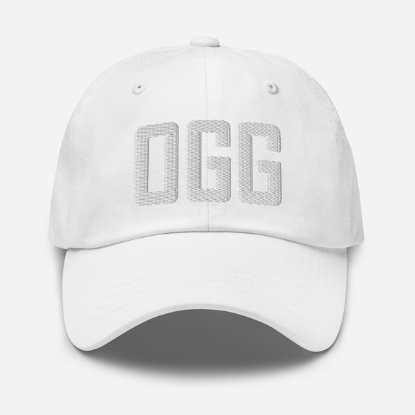 OGG Airport Code Hat Embroidered Hat Dad Hat Kahului Hawaii Travel Gift Baseball Cap Airbnb Host Gift