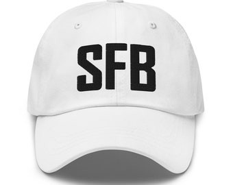 SFB Airport Code Hat Embroidered Hat Dad Hat Sanford Florida Travel Gift Baseball Cap Airbnb Host Gift