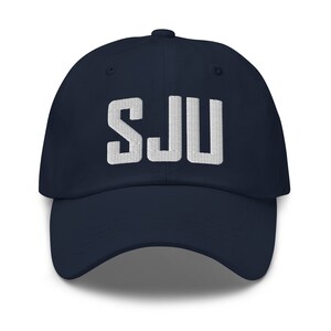 SJU Airport Code Hat Embroidered Hat Dad Hat San Juan Puerto Rico Long Distance Family Airbnb Host Gift
