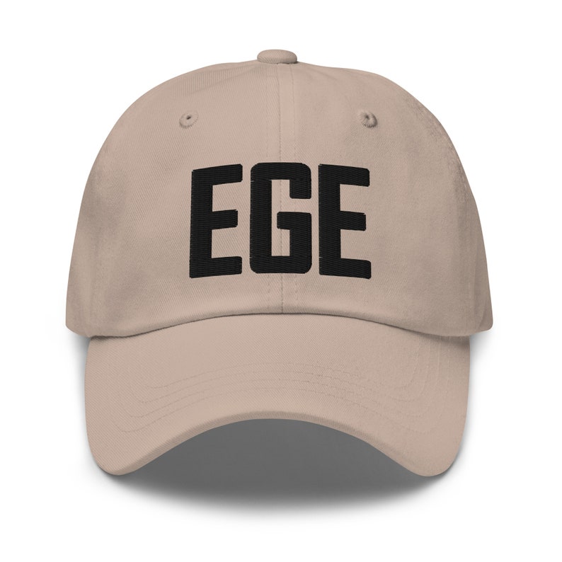 EGE Airport Code Hat Embroidered Hat Dad Hat Vail Colorado Gifts Arapahoe Basin Travel Gift Ski Gifts Baseball Cap image 1