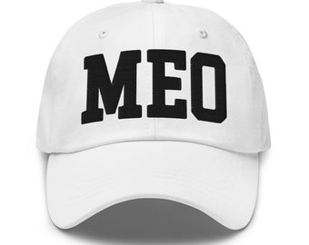 MEO Airport Code Geborduurde Vader Hoed OBX Outer Banks North Carolina Coastal Esthetic College Varsity Letter Baseballcap Baseballpet