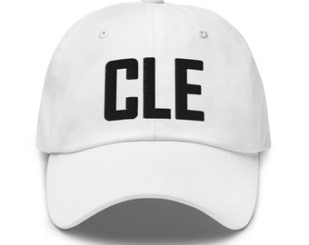 CLE Airport Code Hat Embroidered Hat Dad Hat Cleveland Ohio Travel Gift Baseball Cap Airbnb Host Gift