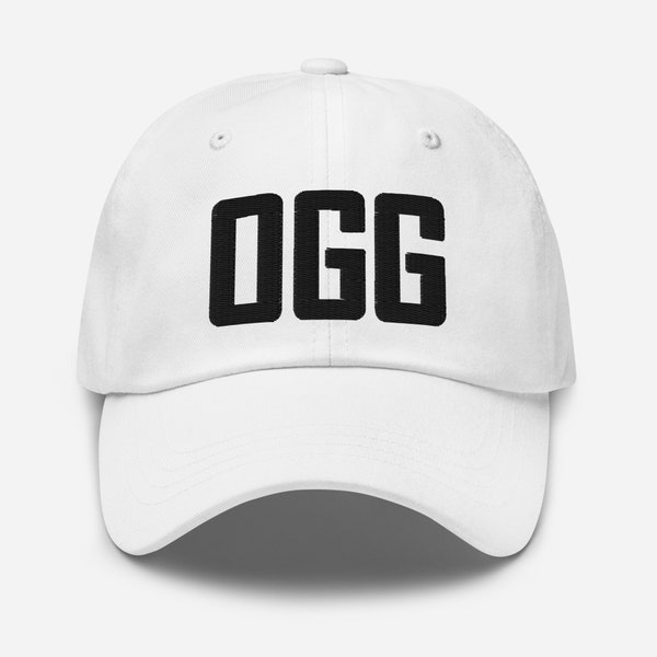 OGG Airport Code Hat Embroidered Hat Dad Hat Kahului Hawaii Travel Gift Baseball Cap Airbnb Host Gift