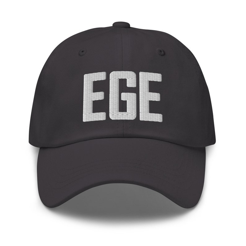 EGE Airport Code Hat Embroidered Hat Dad Hat Vail Colorado Gifts Arapahoe Basin Travel Gift Ski Gifts Baseball Cap image 5