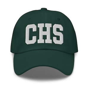 CHS Código del aeropuerto bordado sombrero de papá Carolina del Sur Charleston SC Lowcountry Coastal Aesthetic College Varsity Letter Gorra de béisbol