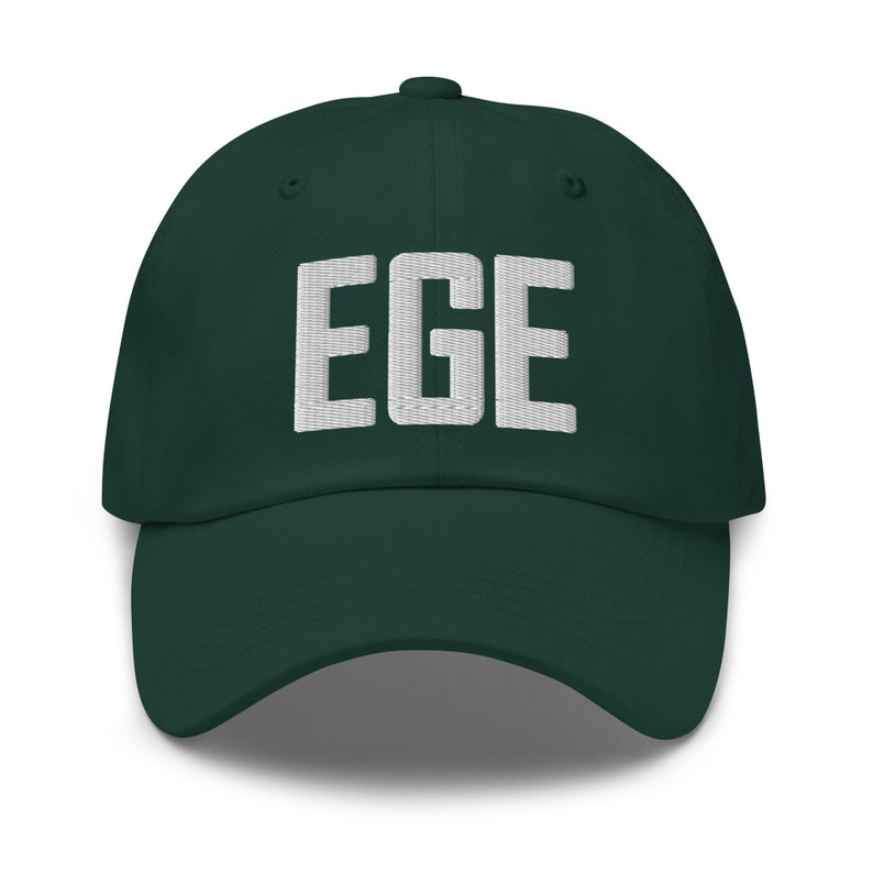EGE Airport Code Hat Embroidered Hat Dad Hat Vail Colorado Gifts Arapahoe Basin Travel Gift Ski Gifts Baseball Cap image 4