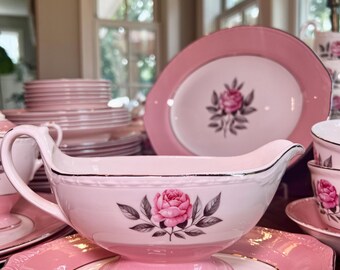 Norway Rose 1950s Cunningham and Pickett USA - China Set With