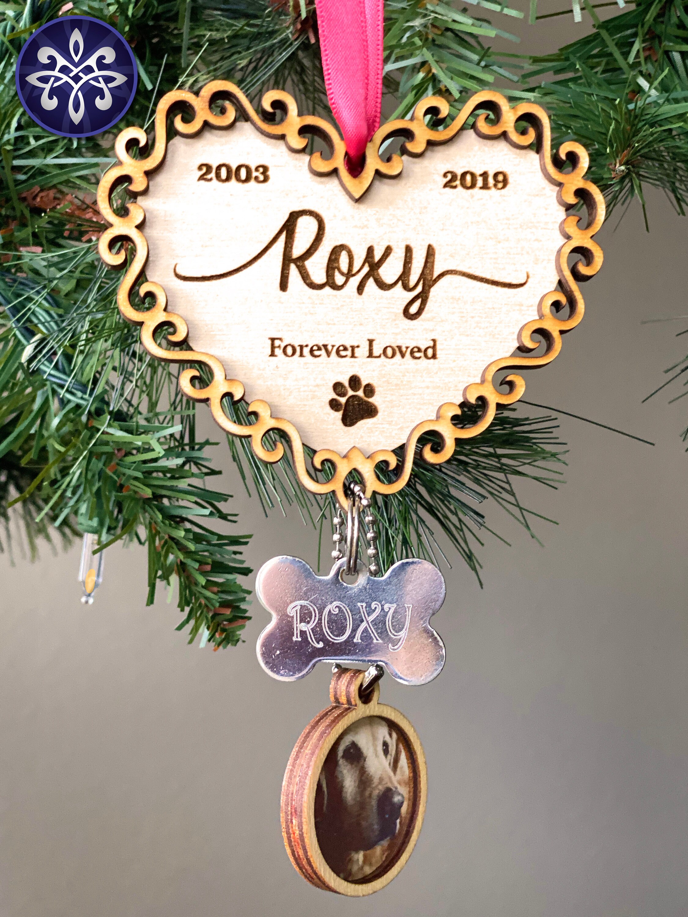Pet Memorial Ornament SVG File Dog Cat Remembrance Paw Print Etsy UK