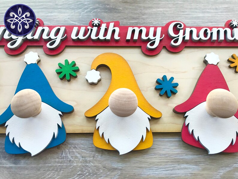 Download Gnome hanger sign SVG DXF file stocking holder face mask ...